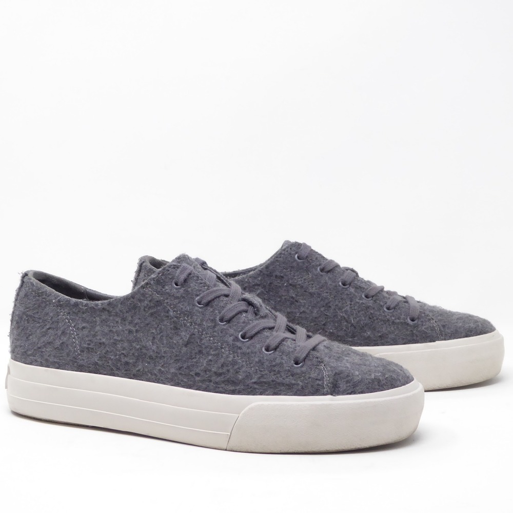 Vince Heaton Women's Gray Tweed Wool Platform Sneakers Shoes Size 8M